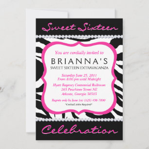 Sassy Sweet Sixteen Invite