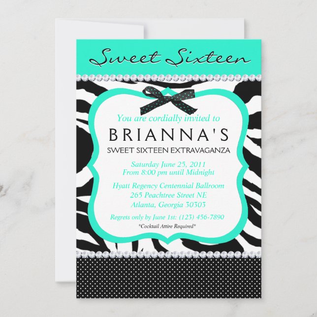 Sassy Sweet Sixteen Invite (Front)