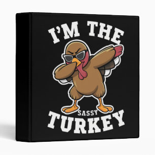 Sassy Turkey Matching Family Thanksgiving Party 3 Ring Binder