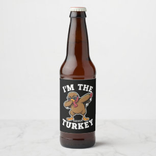 Sassy Turkey Matching Family Thanksgiving Party  Beer Bottle Label