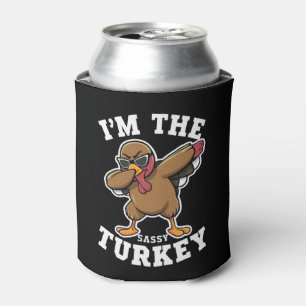 Sassy Turkey Matching Family Thanksgiving Party Can Cooler