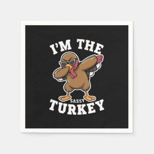 Sassy Turkey Matching Family Thanksgiving Party  Napkins