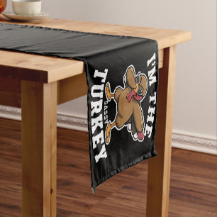 Sassy Turkey Matching Family Thanksgiving Party Short Table Runner