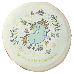 Sassy Unicorn Magical Birthday Sugar Cookie