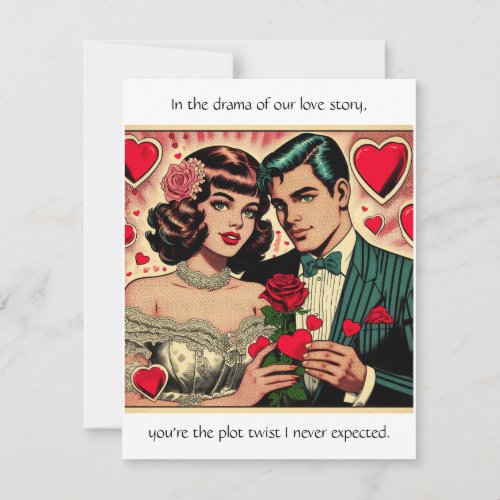 Sassy Vintage Valentine card with quote