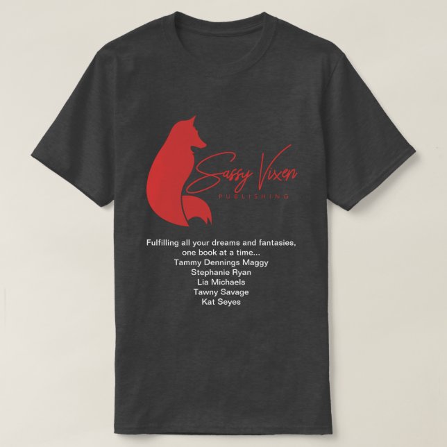 Sassy Vixen Publishing Exclusive Authors Red Vixen T-Shirt (Design Front)