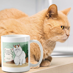 Sassy White Orange Sweet Cat Kitty Home Humor Coffee Mug