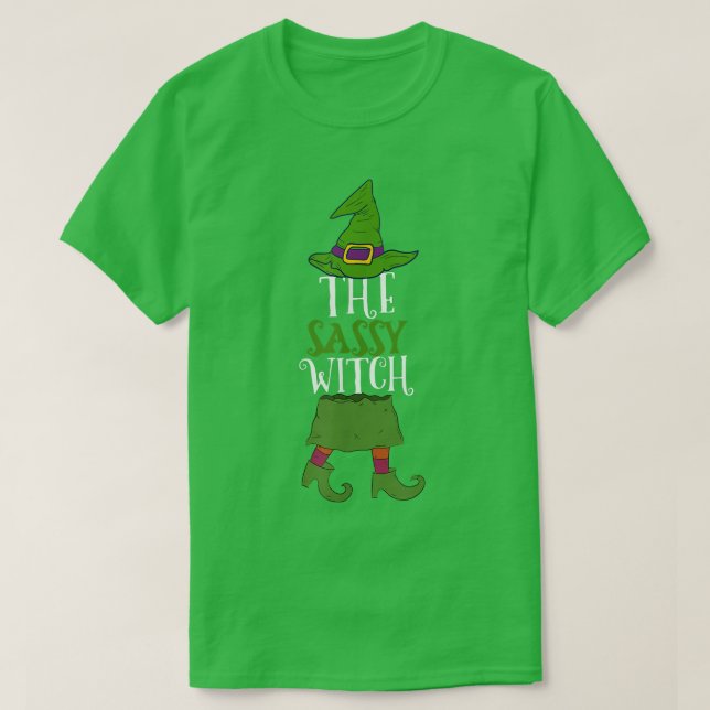 Sassy Witch Matching Family Group Halloween Party  T-Shirt (Design Front)