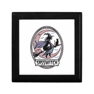 Sassy Witch Shirt Vintage Halloween Art_1 Gift Box