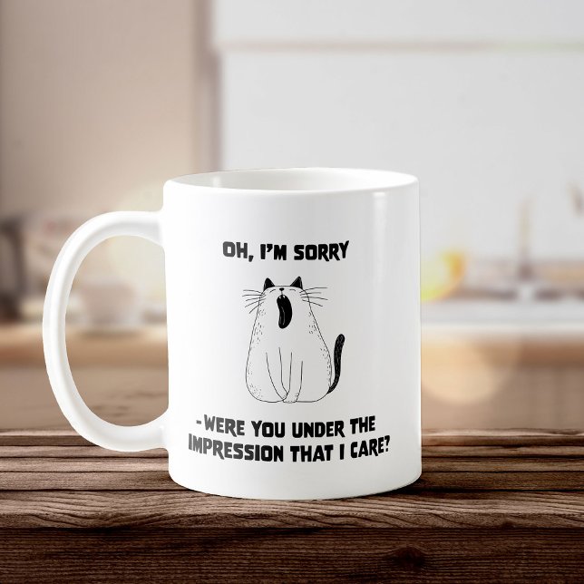 Sassy Yawning Cat Attitude Sarcastic Funny Humor  Coffee Mug (Creator Uploaded)