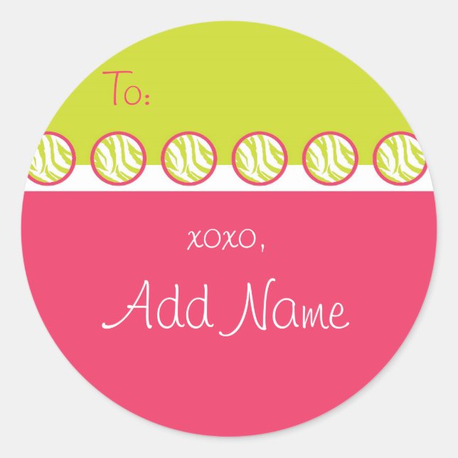 Sassy Zebra Gift Sticker (Front)