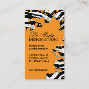 Sassy Zebra Print  Business Card