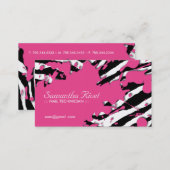 Sassy Zebra Print Business Cards (Front/Back)