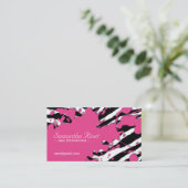 Sassy Zebra Print Business Cards (Standing Front)