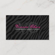 Sassy Zebra Print Makeup Artist Business Cards at Zazzle