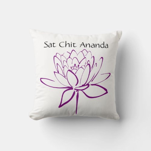 Sat Chit Ananda Purple Lotus Pillow