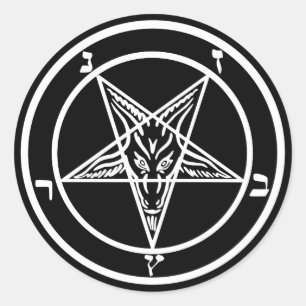 Satan Baphomet Classic Round Sticker