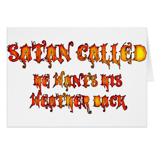 Satan Called Heat Wave 2011 Cards (Front Horizontal)