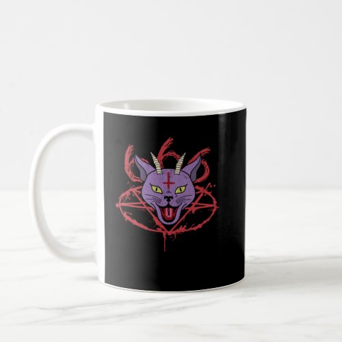 Satan Cat Pentagram Satanist Symbols for Satanic O Coffee Mug