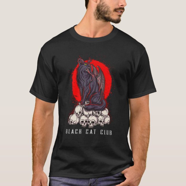 Satan Cat Satanic Demonic Devil Kitten 666 Cat Occ T-Shirt (Front)
