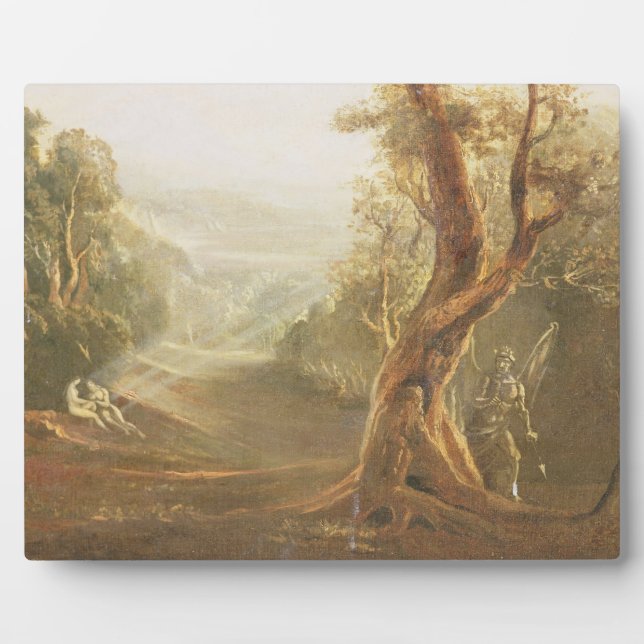 Satan Contemplating Adam and Eve in Paradise, from Plaque (Front)