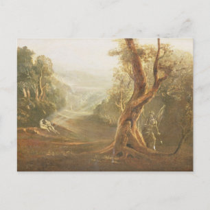 Satan Contemplating Adam and Eve in Paradise, from Postcard