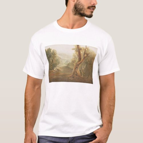 Satan Contemplating Adam and Eve in Paradise from T_Shirt
