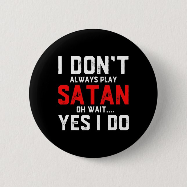Satan Costume Devil Halloween Costume Satan  Button (Front)