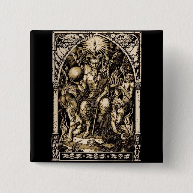 Satan Enthroned Button (Front)