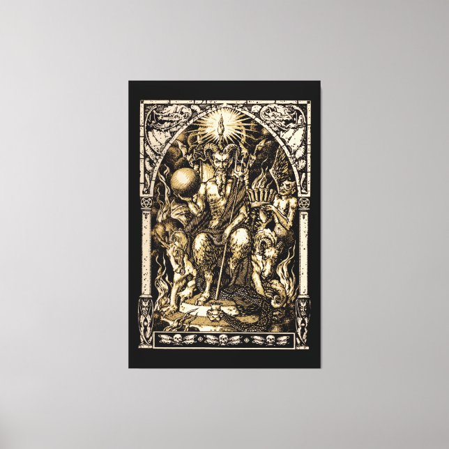 Satan Enthroned HUGE 40"x60" Canvas Print (Front)