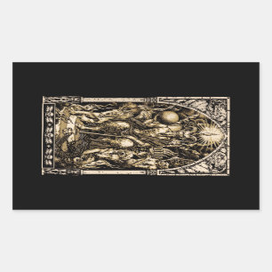 Satan Enthroned Rectangular Sticker