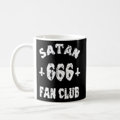Satan Fan Club 666 Upside Down Crosses Evil Stuff Coffee Mug