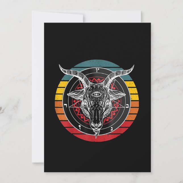 Satan Goat, Goat Gift Holiday Card (Front)