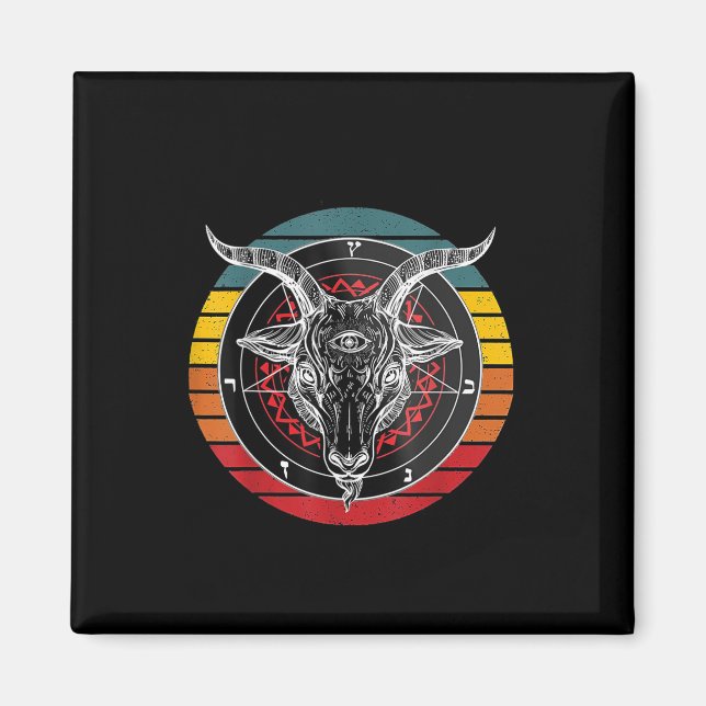 Satan Goat, Goat Gift Magnet (Front)