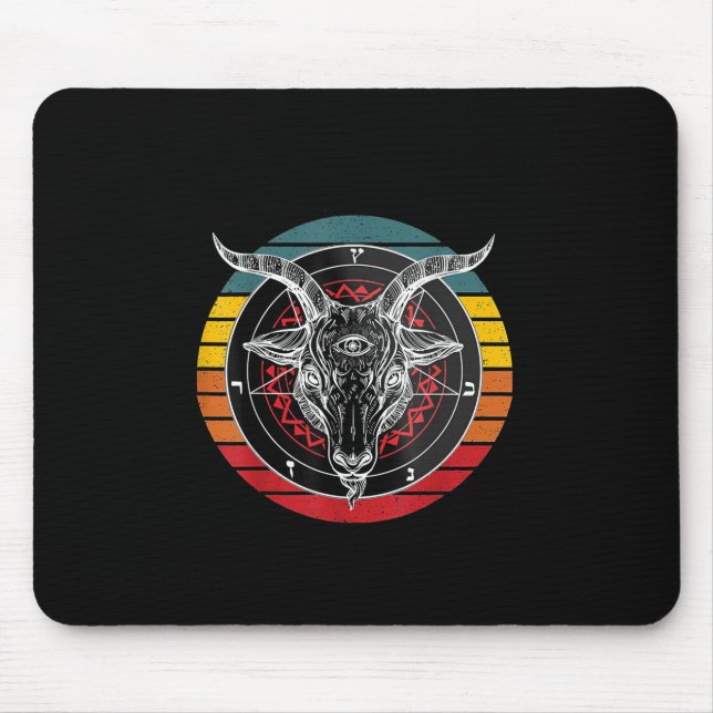 Satan Goat, Goat Gift Mouse Pad (Front)