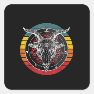Satan Goat, Goat Gift Square Sticker