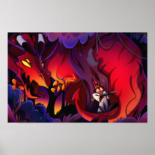 Satan Halloween Slasher Helluva Boss Poster