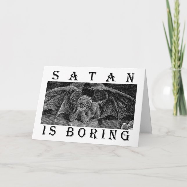 SATAN is BORING Bulk Card (Front)