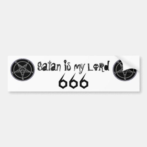 satan is lord bumper sticker