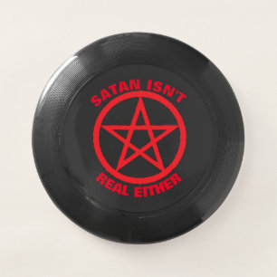 Satan Isn't Real Either T-Shirt Wham-O Frisbee