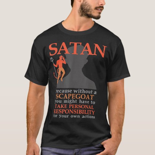 Satan loves me Baphomet Devil 666 Scapegoat Agnost T_Shirt