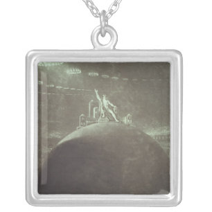 Satan presiding at the Infernal Council, 1824 Silver Plated Necklace