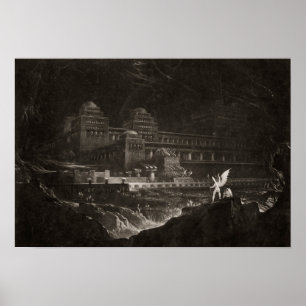 Satan presiding at the Infernal Council by John Ma Poster