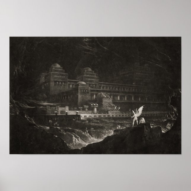 Satan presiding at the Infernal Council by John Ma Poster (Front)