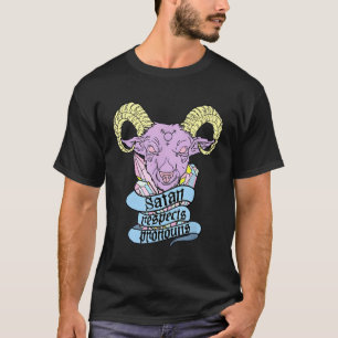 Satan Respects Pronouns 2023 Trans Flag Transgende T-Shirt