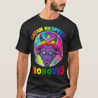Satan Respects Pronouns LGBT Premium T-Shirt