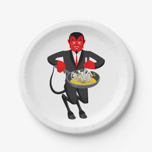 Satan Roasts Sinners Paper Plates