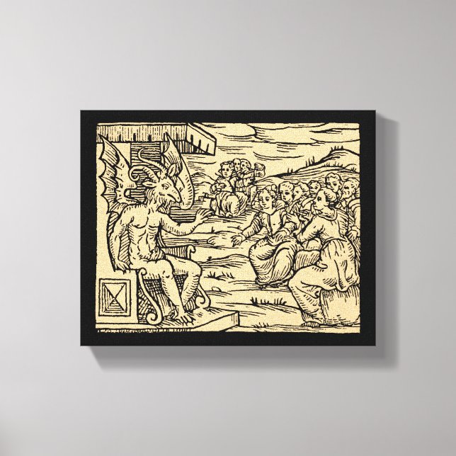 Satan Teaching His Witches 8x10 Canvas Print (Front)