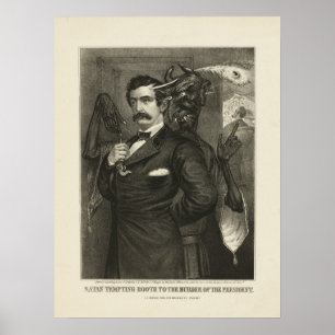 Satan tempting Booth [1865] Poster