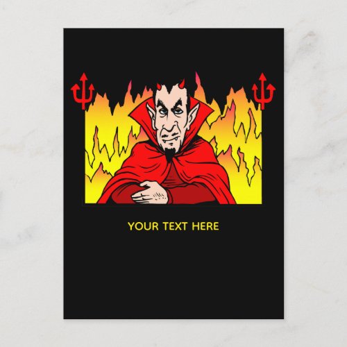Satan the Devil Add Your Text Postcard
